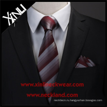 Сухой-чистой только полиэстер жаккарда сплетенные изготовленные на заказ узкие галстуки для мужчин